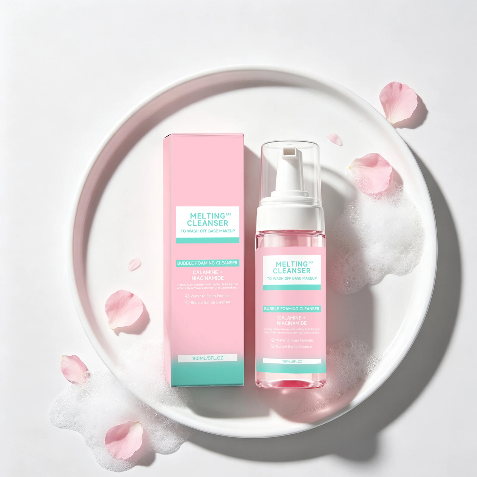Facial Cleanser Moisturizing Oil Control Deep Cleansing Brightening Blackhead Removal Fade Acne Mark Face Wash Gentle Foam 150ml