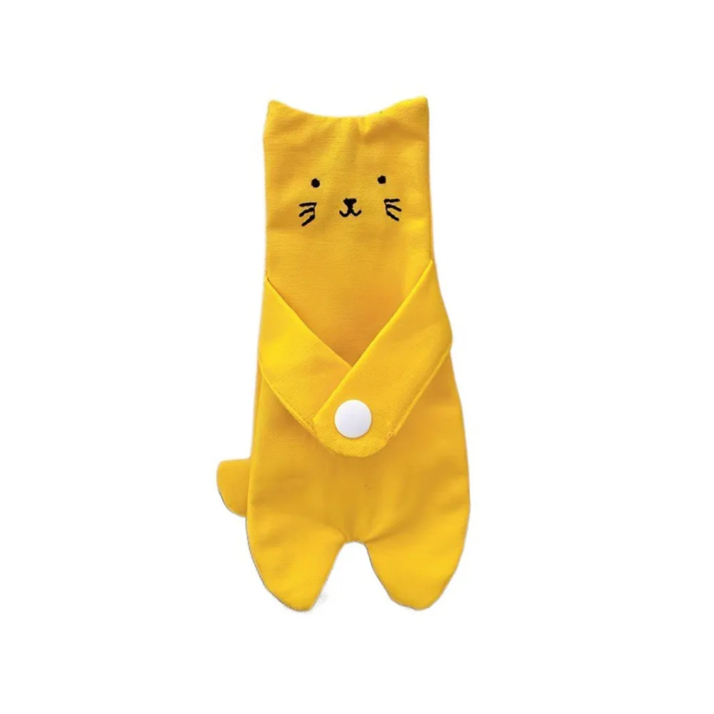 Monedero de gato de dibujos animados de lona, bolso ligero antipérdida, colgante, botón a presión, cierre de cremallera, cartera portátil para niñas