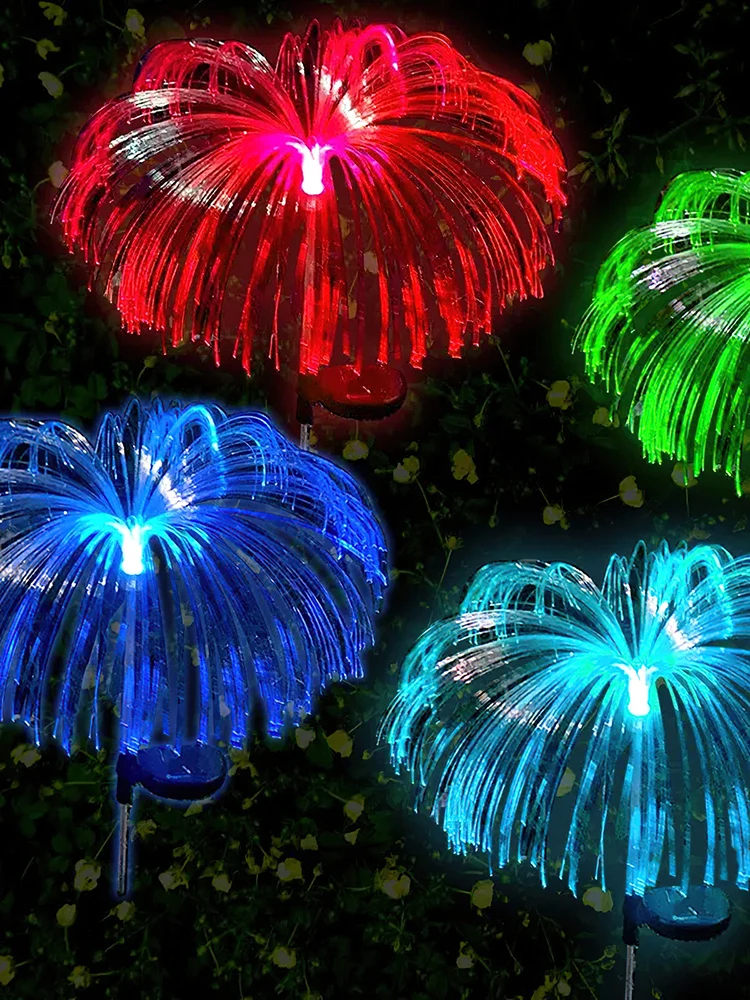 

Solar outdoor jellyfish lamp courtyard atmosphere landscape inserted lawn garden layout yard decorative landscaping lights