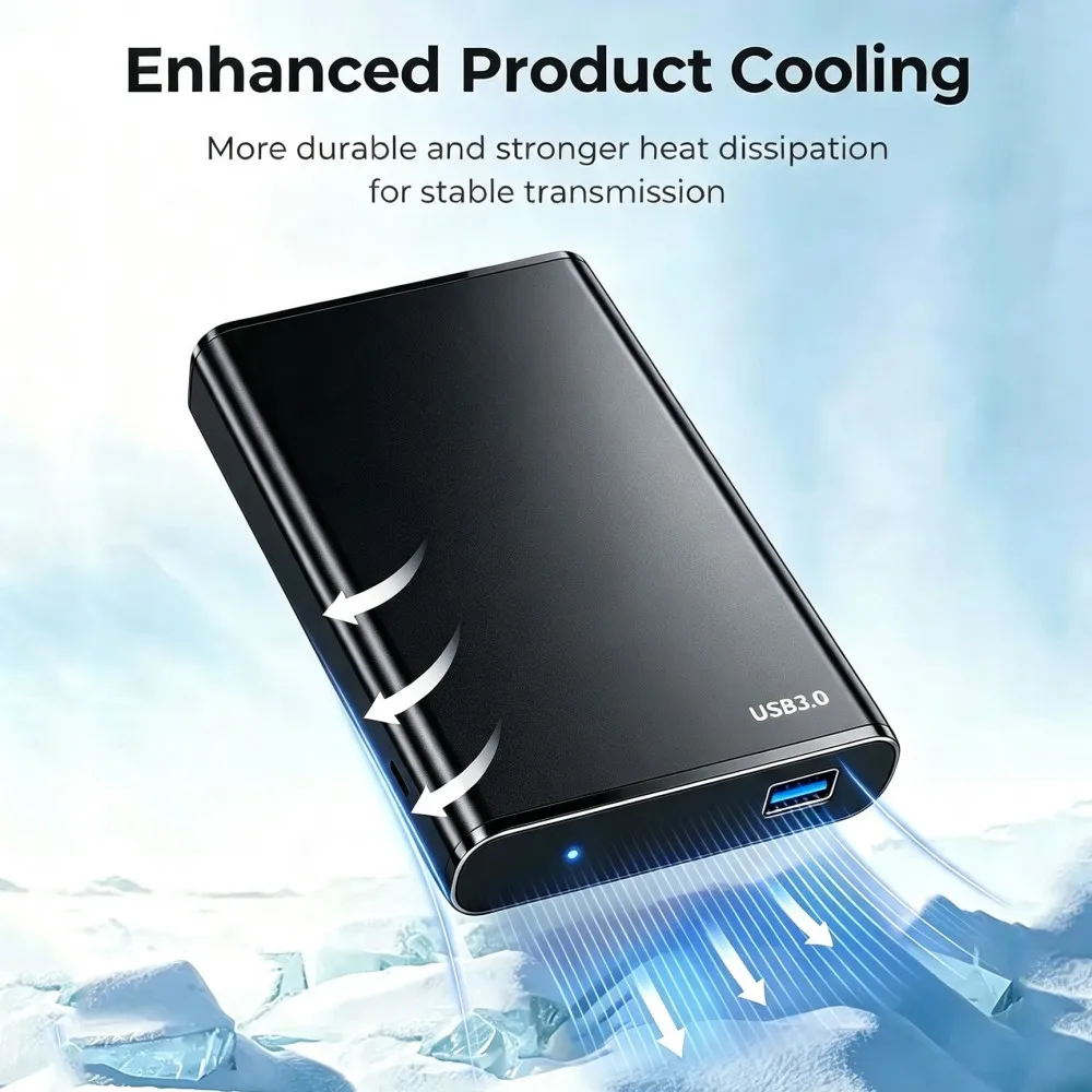 KEBIDU Werkzeugloses 2,5 Zoll 5Gbps USB3.0 SATA SSD HDD Festplattengehäuse aus Aluminiumlegierung, Hochgeschwindigkeits-Externes Gehäuse – Detail 1