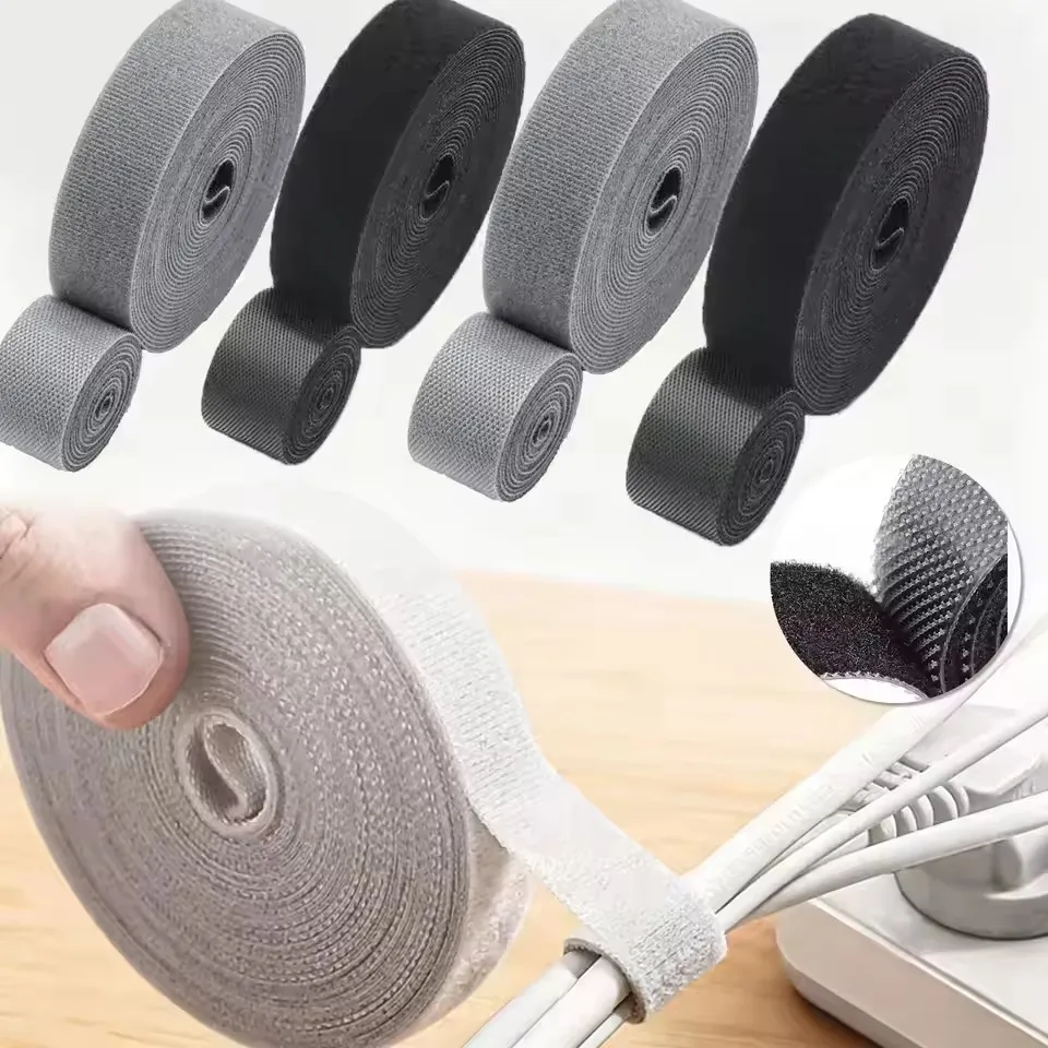 1/5M Cable Organizer Cable Management Wire Winder Tape Earphone Mouse Cord Management Ties Protector For iPhone Xiaomi Samsung