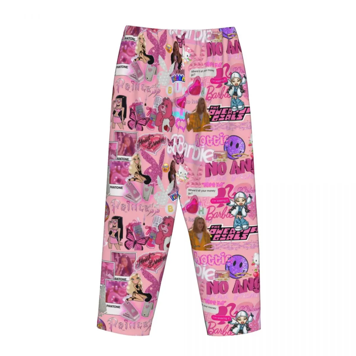 Bratz-pantalones de pijama de Rock Angelz para mujer, ropa de dormir con estampado personalizado, Anime, Manga, Tv, con bolsillos