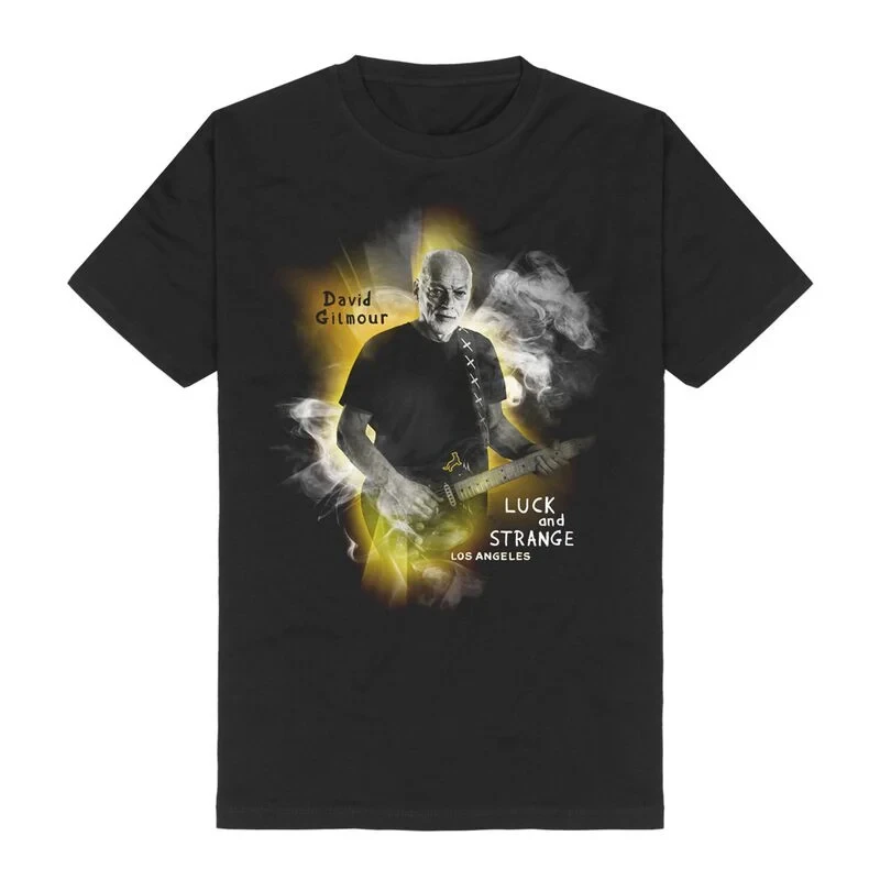 Luck and Strange Smoke David Gilmour Pink Floyd Band T-Shirt 100% Cotton Graphic Tee Men Women Summer Streetwear Top