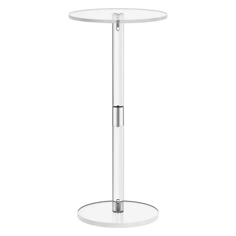 Acrylic Drink Table Clear Small Round End Table for Drinks Modern Living Room Side Table Acrylic desk Home Decorations