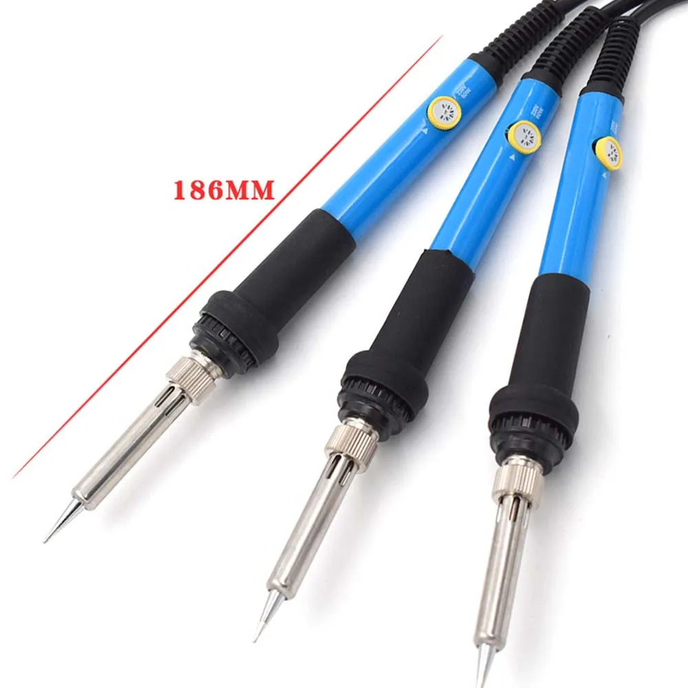 110/220V Electric Soldering Iron 60W 200-450℃ Adjustable Temperature Welding Solder Rework Station Heat Pencil Tips Repair Tools