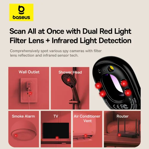 Imagen 2 del producto Baseus 2 uds Detector de alarma de seguridad actualización Sensor de protección de sonido para puerta ventana cámara Detector de equipo de alarma antirrobo
