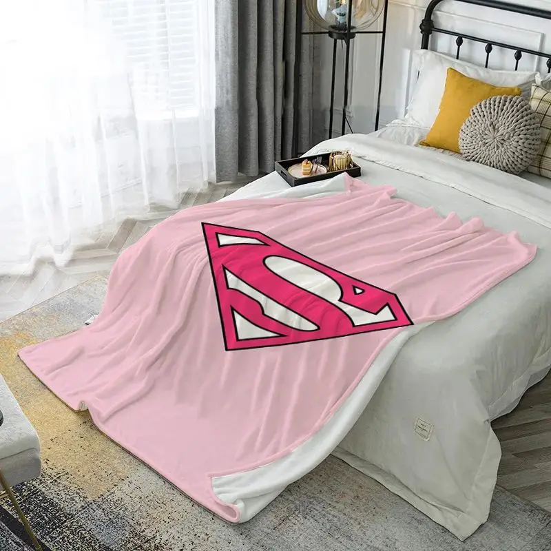 Creative DC Batman Superman The Flash New Cute Creative Cartoon Pattern Office Nap Fashion Soft Skin-Friendly Flannel Blanket