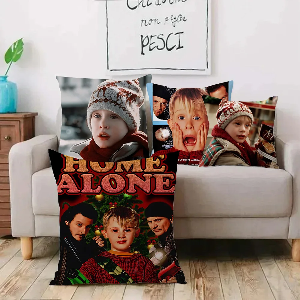 Home Alone Pillow Covers Cartoon Sofa Decorative Home Double-sided Printing Short Plush Cute Cushion Cover