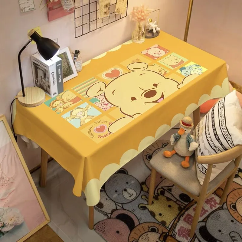 Winnie the Pooh Cartoon Animation Printed Tablecloth Cute Fashion High-Looking Bedroom Living Room Home Dustproof Table Mat