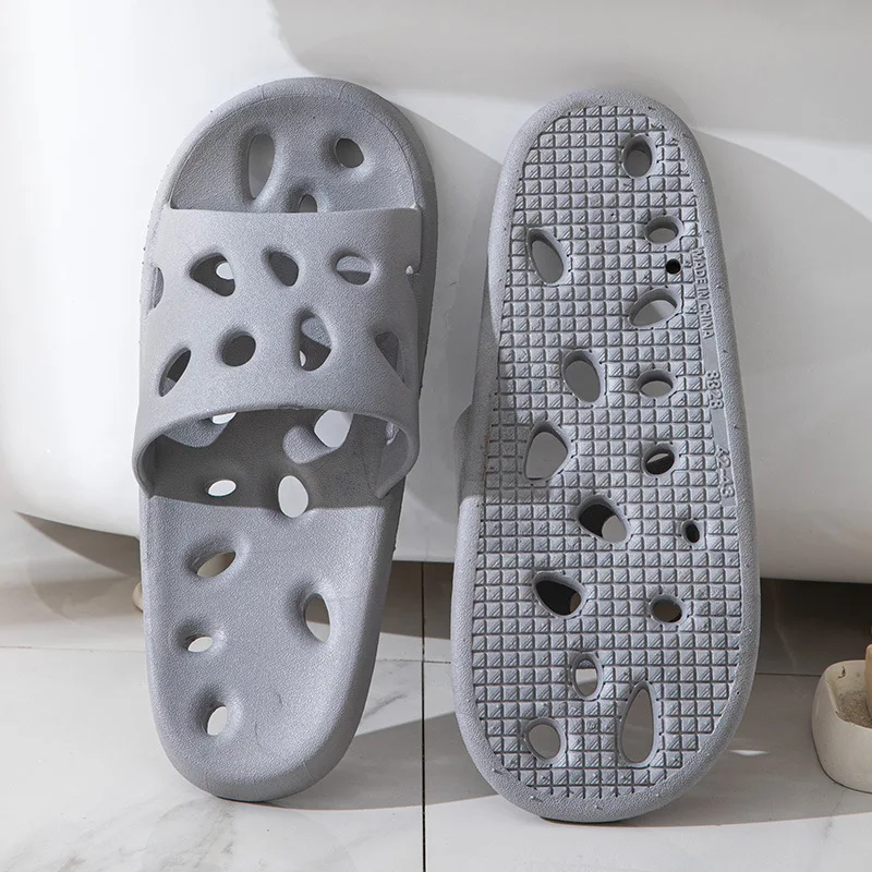 

Home Non-Smelly Bathroom Couple Non-Slip Men Thick Wholesale Pvc Women'S Feet Leaking Slippers Bottom Summer