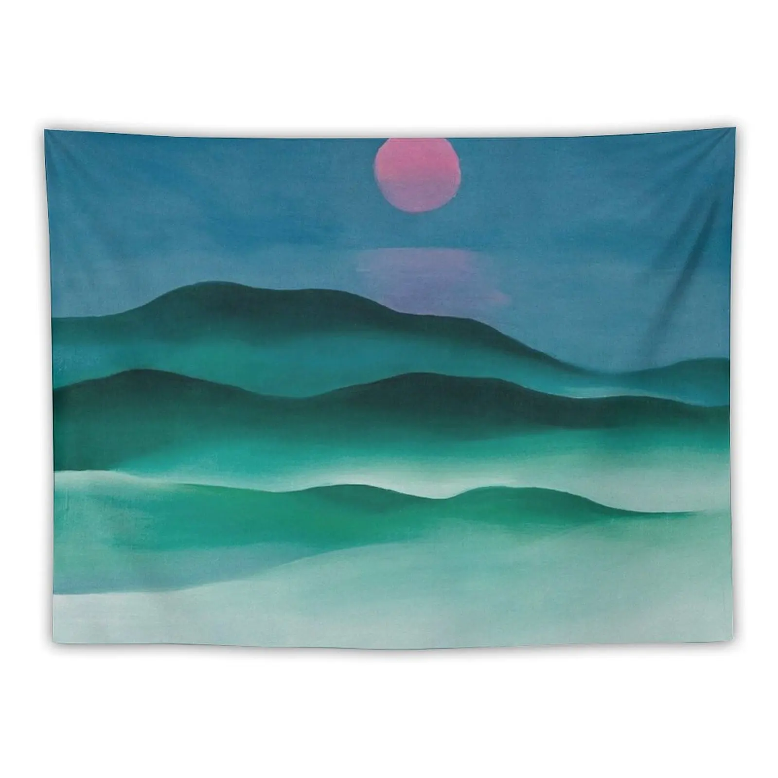 

Pink Moon over Water (1924) by Georgia O'Keeffe Pink Moon over Water Georgia okeefe paintings, Georgia o keeffe paintin Tapestry