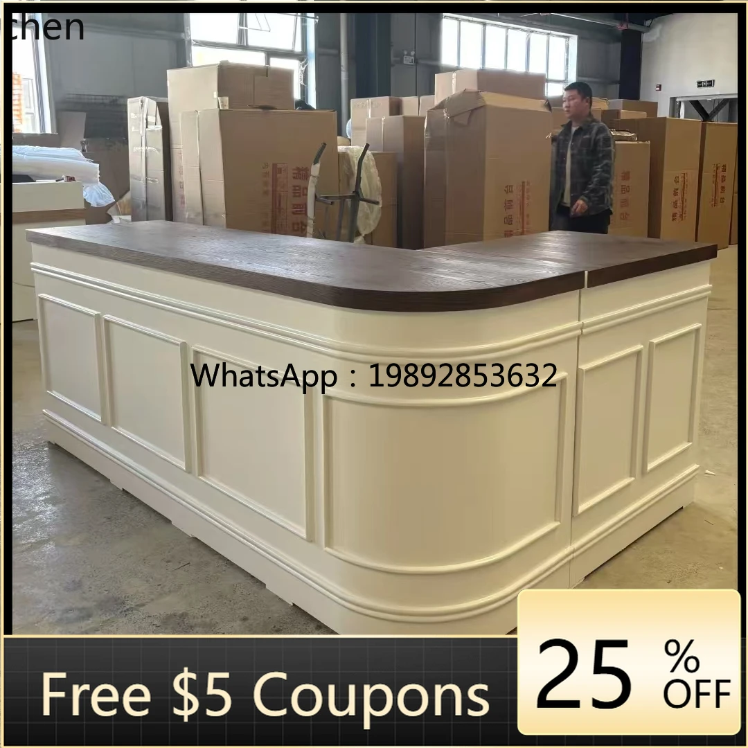 U8 dessert shop bar table beauty salon clothing corner cashier retro reception desk paint