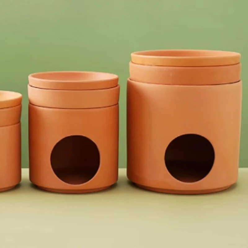 

Hamster cooling house red pottery igloo