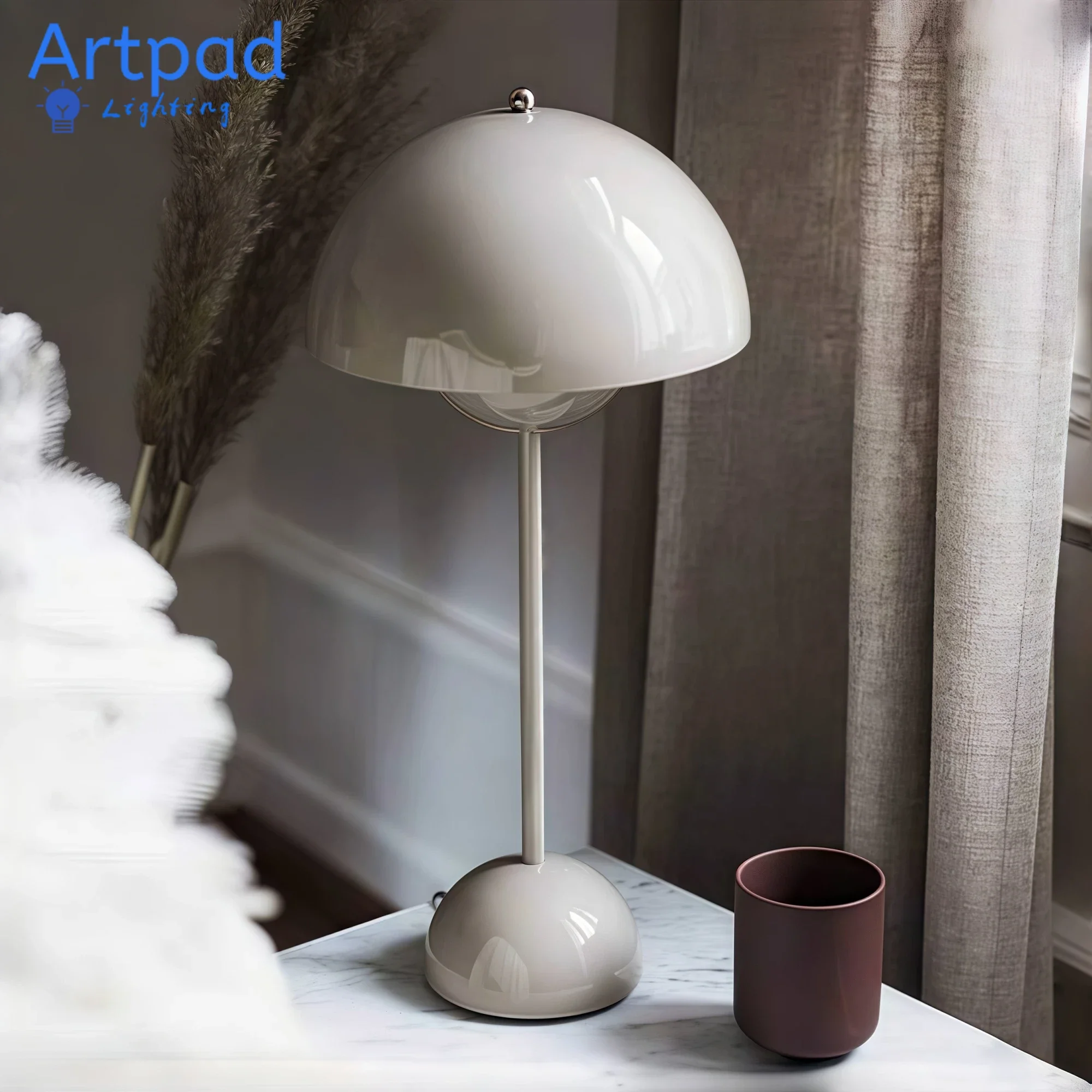

Artpad Bud Table Lamp Nordic Bedside Reading Light D23cm for Living Room Bedroom Desktop Decor Desk Light E27 Socket