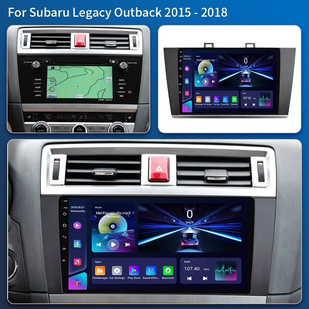 Android 16 2K QLED Navigation GPS For Subaru Outback Legacy 2015 - 2018 4G Auto Car Radio Multimedia Player Stereo Carplay Auto