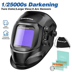 ARCCAPTAIN Welding Helmet Auto Darkening Welding Mask 4 Sensors Solar Cell Powered For TIG MIG ARC Welder сварочная маска