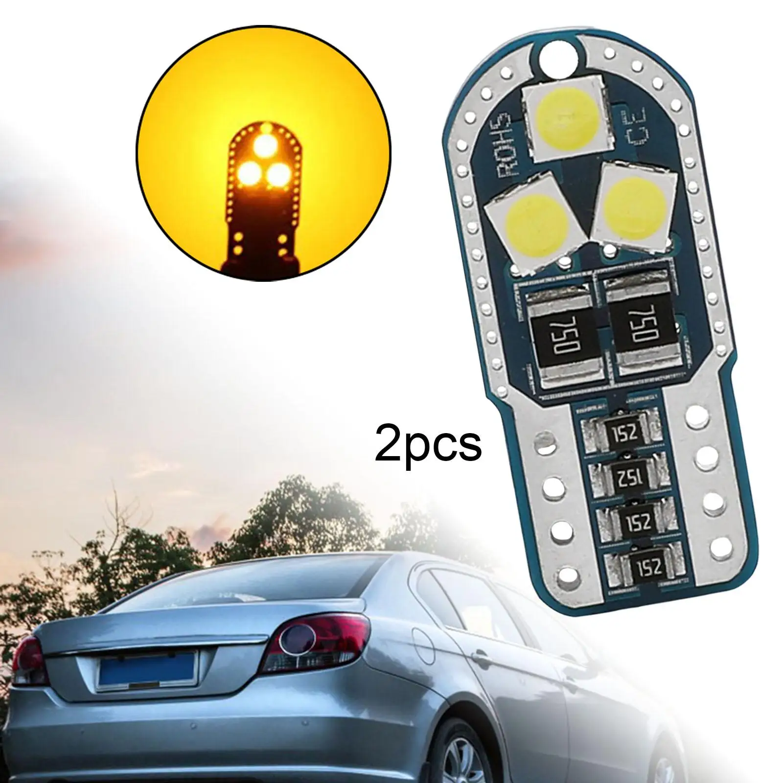 T10 W5W LED Bulbs 6SMD 6000K 200LM Lights Bulb Map Dome Trunk Door Lamp Plug and Play for Car Interior