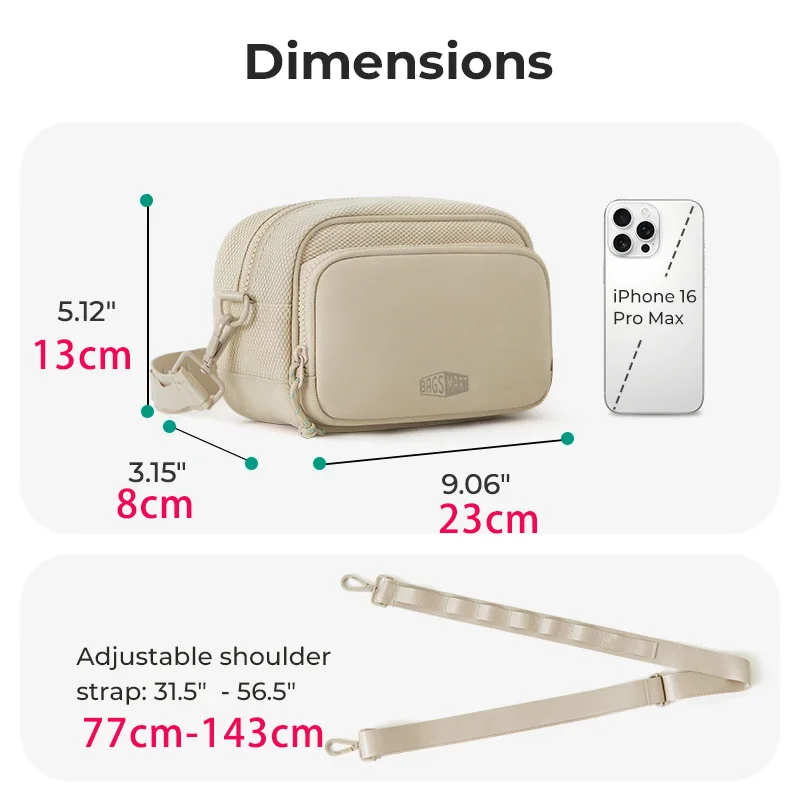 BAGSMART レディース クロスボディバッグ ワークアウト カジュアル ショルダーバッグ ハンズフリー ウォレット ベルトバッグ 大容量 メンズ アウトドア ファニーパック