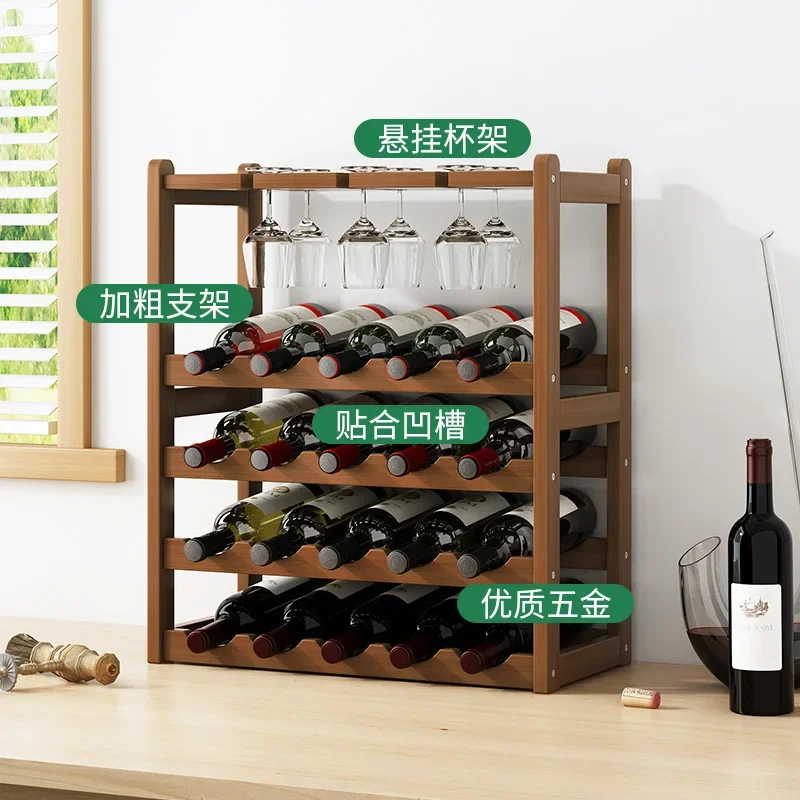 Food Organizadores Wine Rack Kitchen Organizer Storage Container Wooden Box Room Furniture Wine Cabinet Armarios