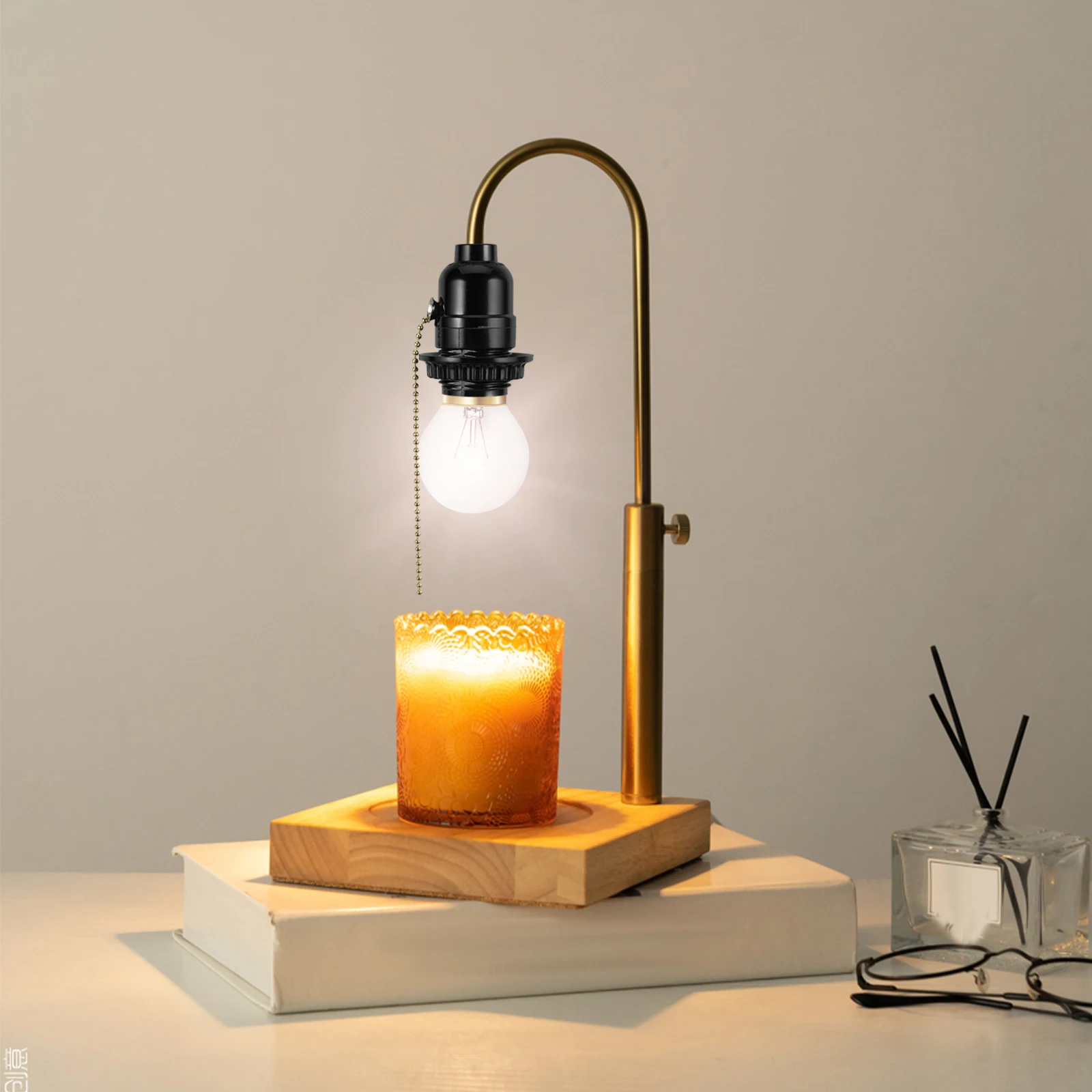 

2 Pcs Electric Wire Light Holder with Switch Lamp Socket Pull Chain Black Bases