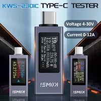 Type-C Tester Multi-function Digital Display DC Voltage Ammeter Power Meter Cell Phone Charging Tester Bank Charger Indicator