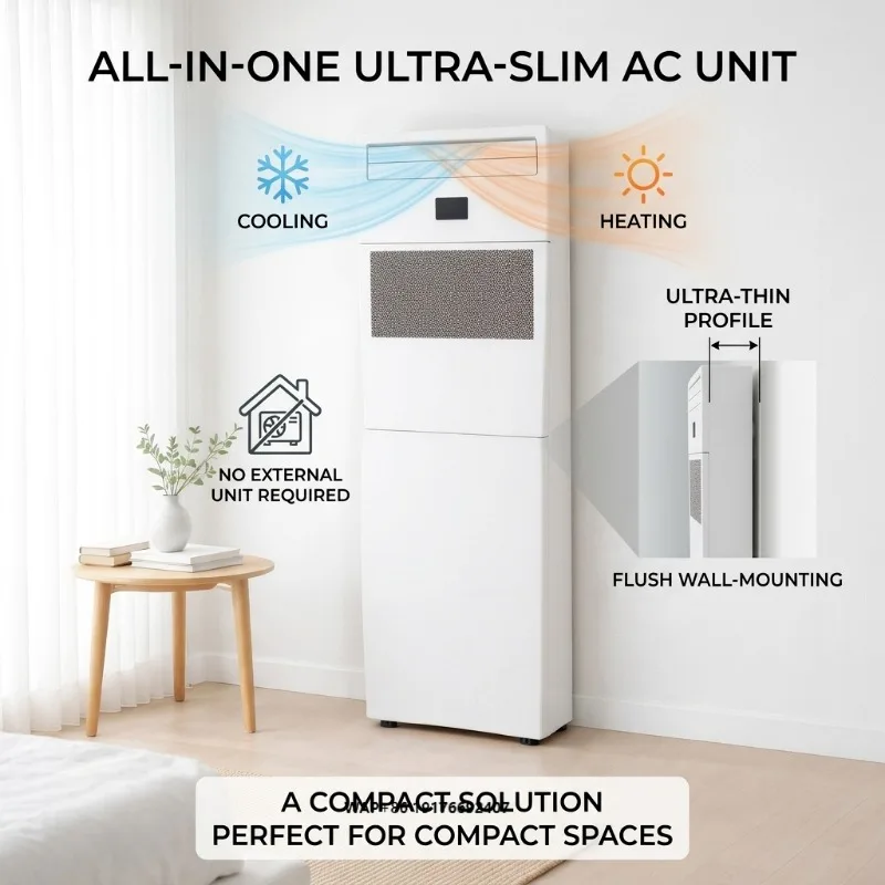 Free Standing Outdoor Unit Monoblock Air Conditioner 12000BTU 3500W R32 Cooling Heating Electric ERV Function Class A+ Hotel