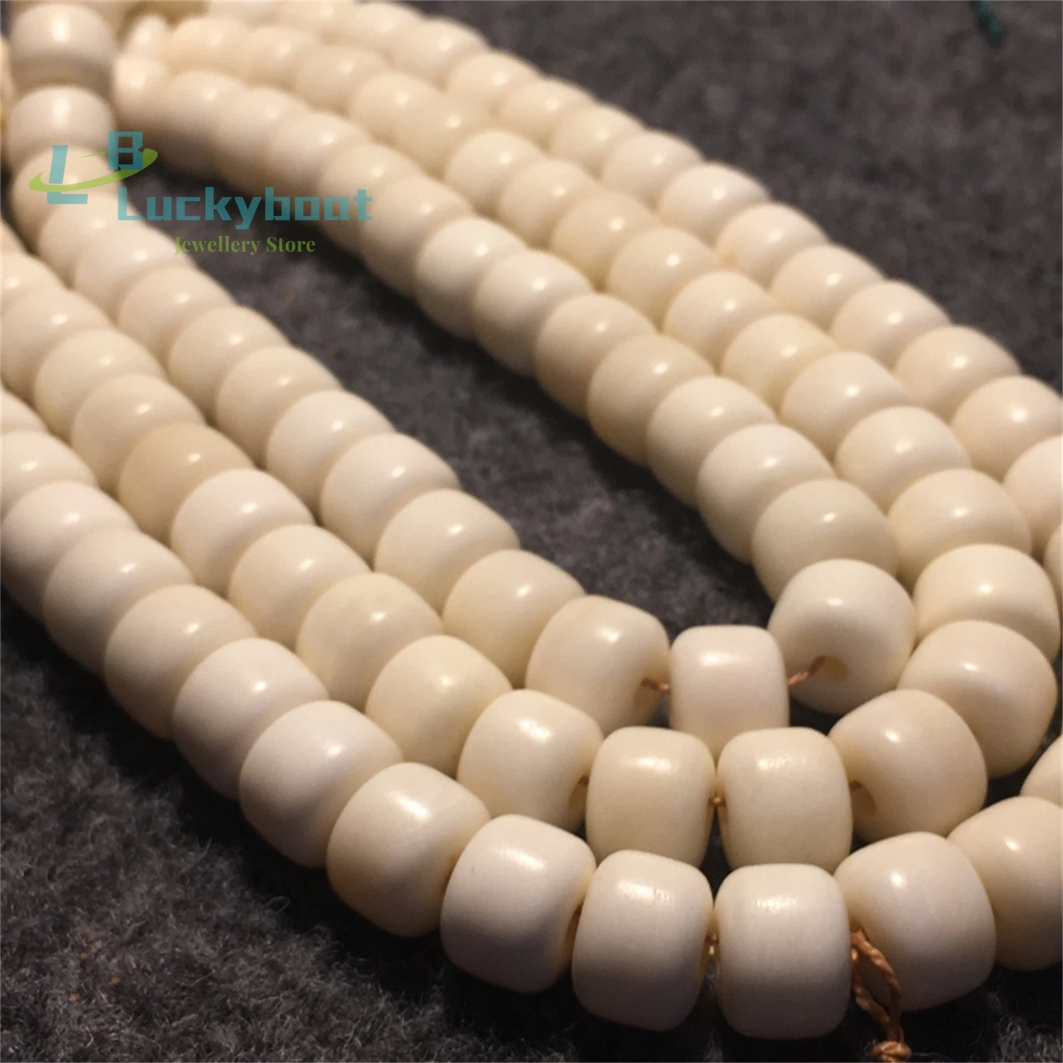 Natural Tibetan Oil Moisturizing Deer Bone 108 Barrel Beads Bracelet Jewelry Beads White Camel Bone Vintage Men\'s and Women\'s St