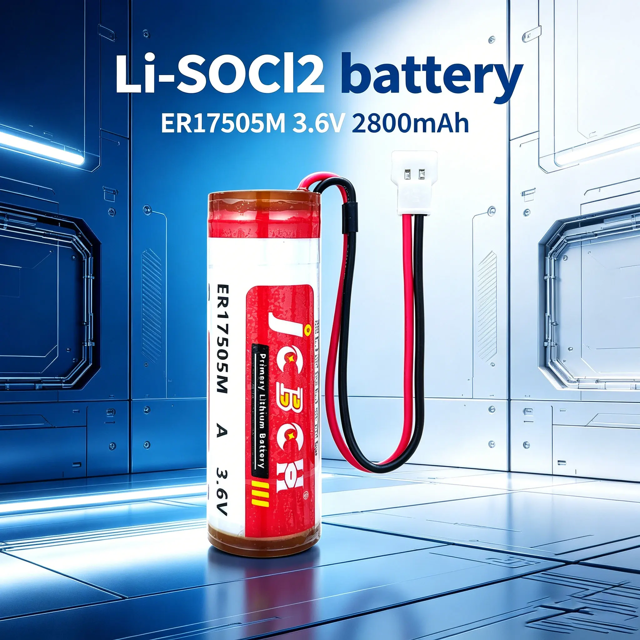 ER17505M Li-SOCl2 battery 3.6V 2800mAh vehicle anti-theft alarm gas detector, portable data recorder waterproof type