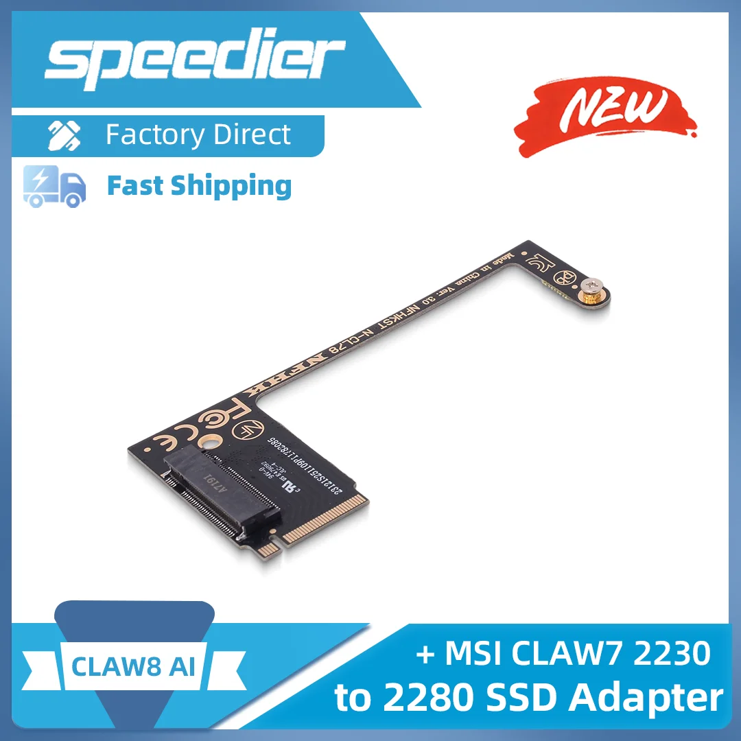 MSI Handheld CLAW8 AI+CLAW7 2230 To 4T 8T 2280 SSD Adapter Card