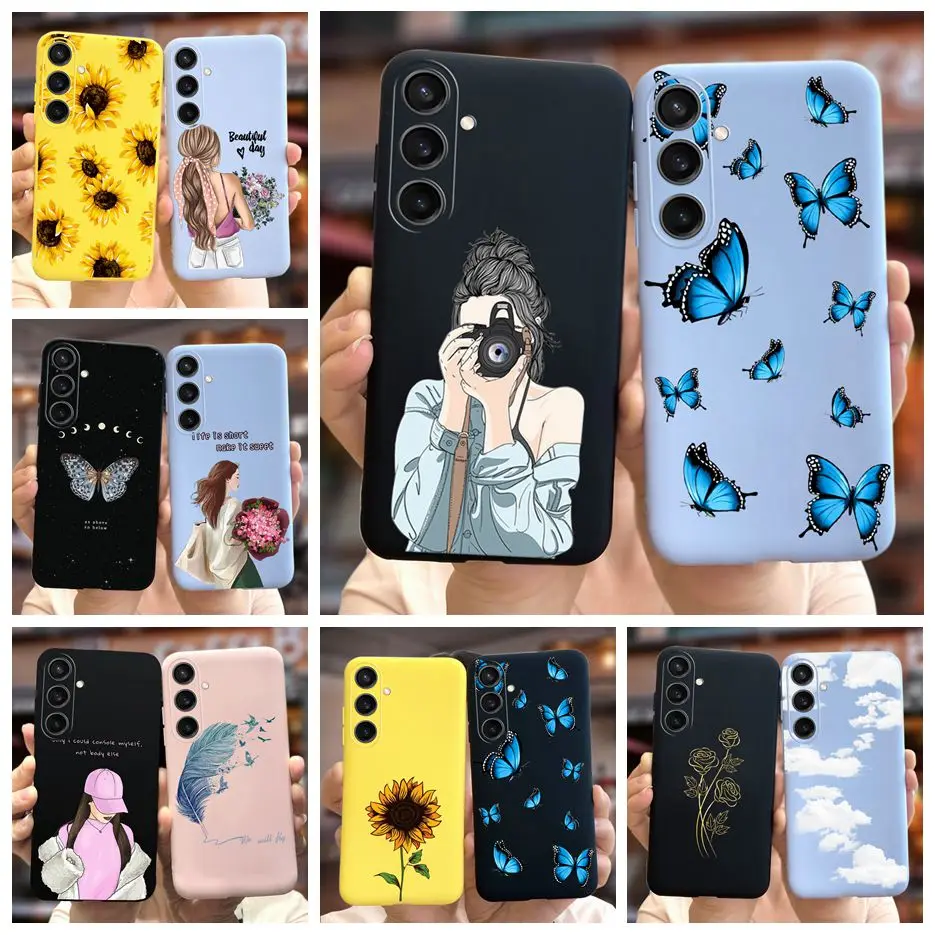 For Samsung Galaxy A05s Case SM-A057F Pretty Girls Butterfly Cover Soft Silicone Phone Case For Samsung A05s A 05s Fundas Bumper