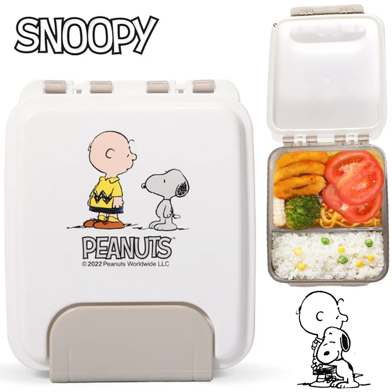 Snoopy Lunch Box Portable Compartment Fruit Food Box Office Worker Microwave Oven Lunch Boxes Student Large Capacity Fresh Boxes