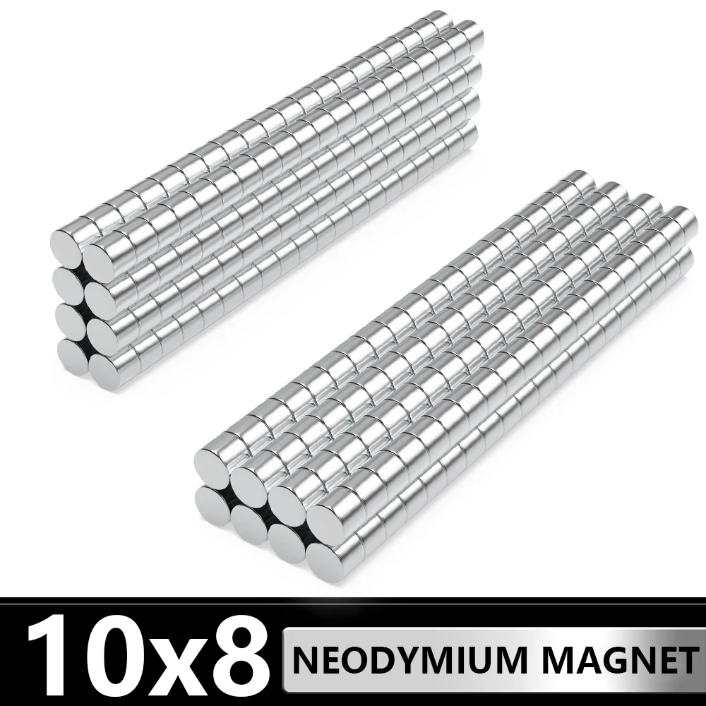 

5~200Pcs Small Round Magnet 10x8 Permanent NdFeB Super Strong Powerful Magnets imans N35 10mm x 8mm Neodymium Magnet