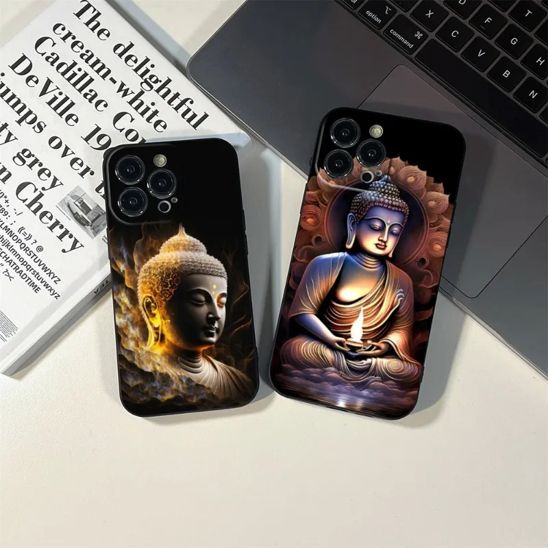 Galactic Gautama Buddha Budha Phone Case FOR IPhone 14 13 11 12 Pro 8 7 Plus X 13 Pro MAX XR XS MINI SE 2020 Black Covers