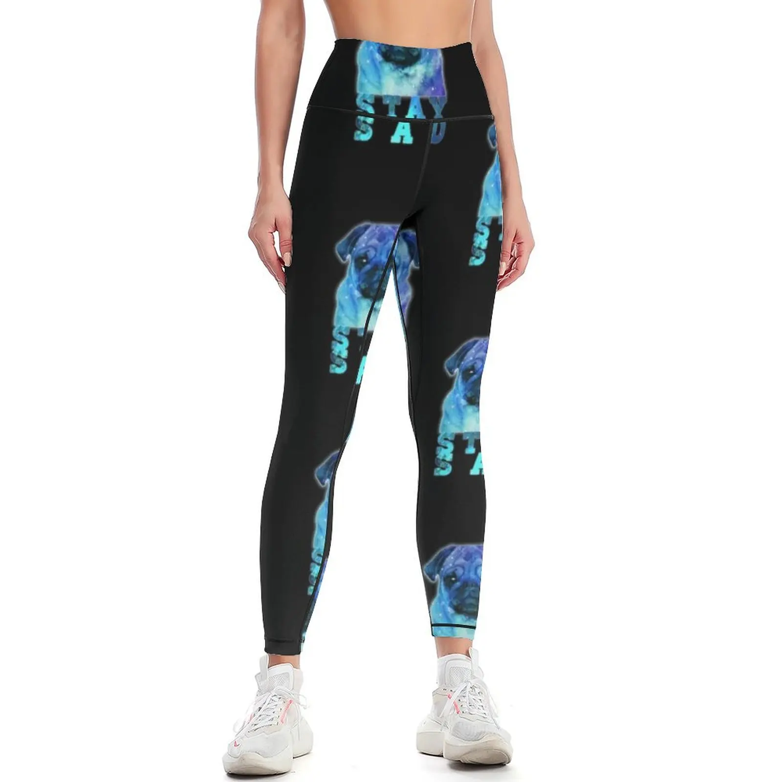 

Stay Sad - Galaxy Pug Leggings gym's clothing Women's sports gym top legging gym Womens Leggings