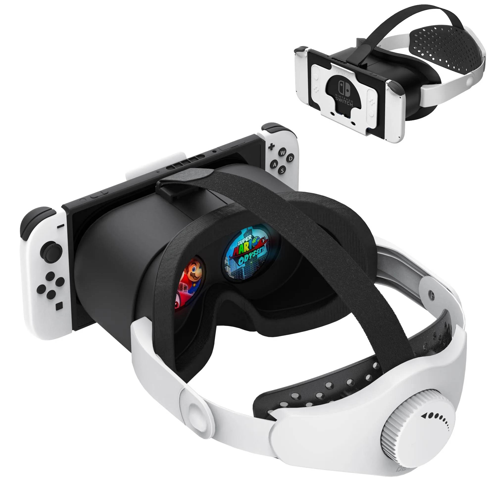 Adjustable VR Headset for Nintendo Switch & OLED - Upgraded HD Lenses, 3D Glasses Compatible with OLED Switch, Switch VR Kit