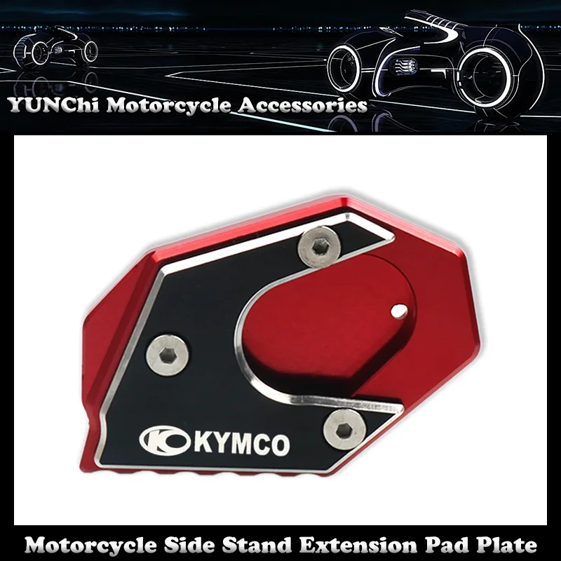 

Motorcycle CNC Kickstand Foot Side Stand Extension Pad Plate Bracket For KYMCO Xciting 250 Xciting300 Xciting400