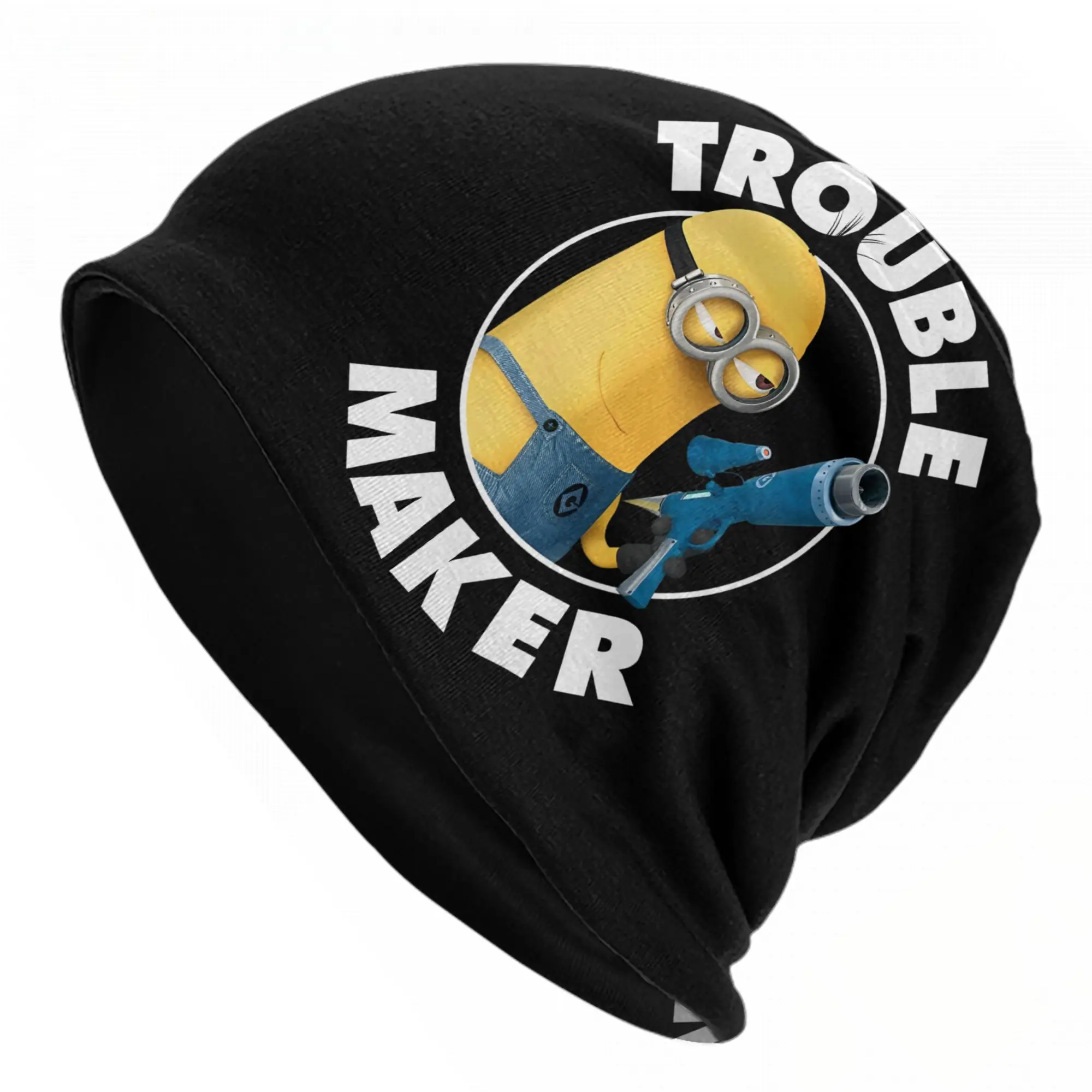 M-Minions-s Kevin Trouble Maker Cap  Casual Adult Street Skullies Beanies Hats Spring Warm Dual-use Bonnet Knit Hat