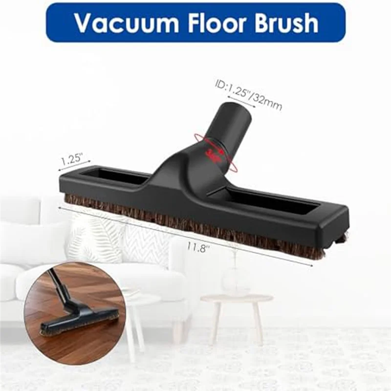 A69M-Universal 1 1/4 นิ้วชุดอุปกรณ์เสริมสูญญากาศสำหรับอุปกรณ์เสริมร้านค้าพร้อมแปรงสูญญากาศ,เครื่องมือช่องว่างที่ยืดหยุ่น