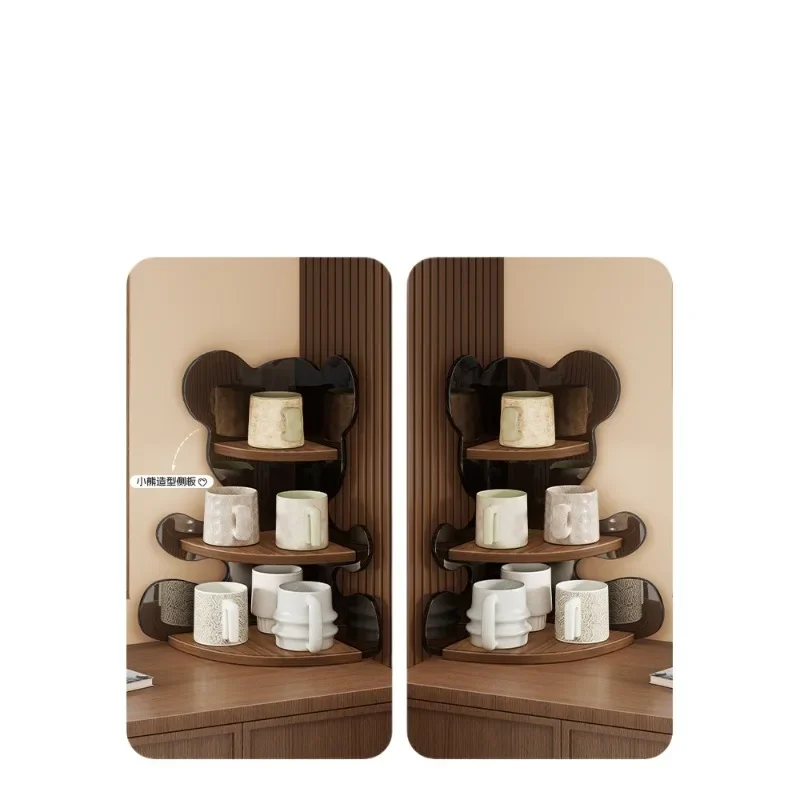 

Desktop corner rack porch cup holder water cup storage kitchen dining table dresser surface multi-layer cosmetics small