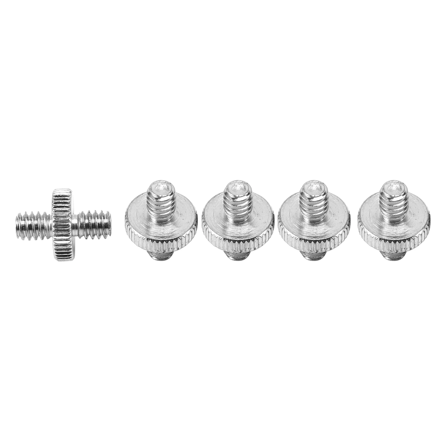 5 Pieces 1/4 inch Male to 1/4 inch Male Metal Threaded Screw Adapter Tripod Screw Converter for DSLR