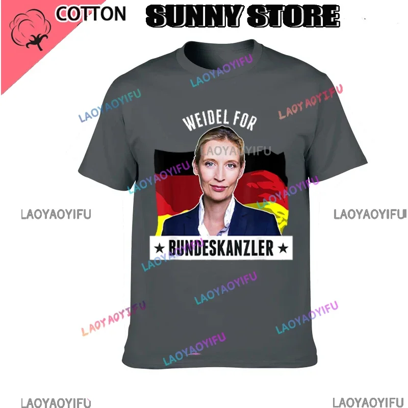 German Bundestag election winners Alice Weidel  BUNDESKANZLER 100%cotton t shirt