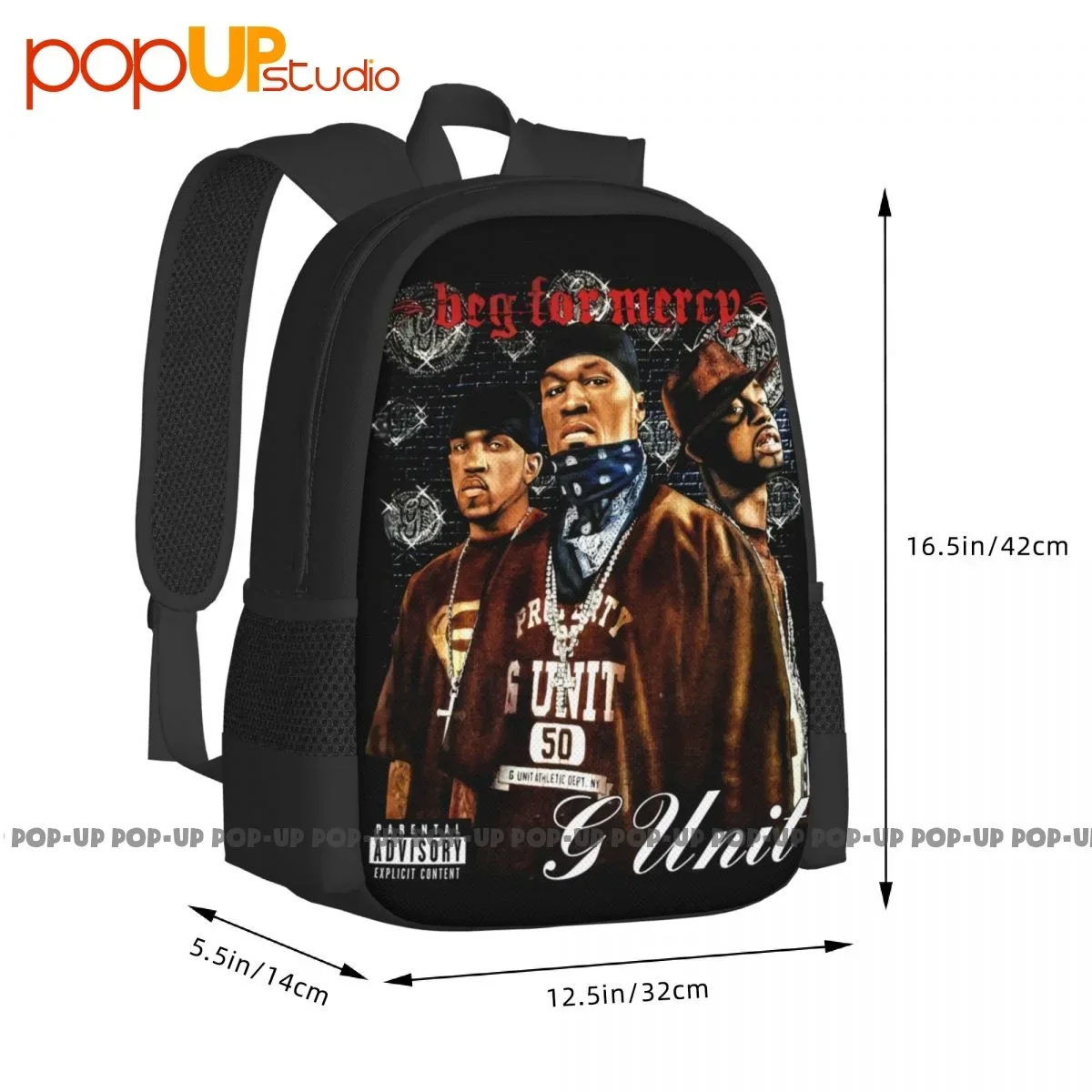 Vintage 50 Cent G Unit Backpack Large Capacity Gym Beach Bag 3d Printing School Sport Bag