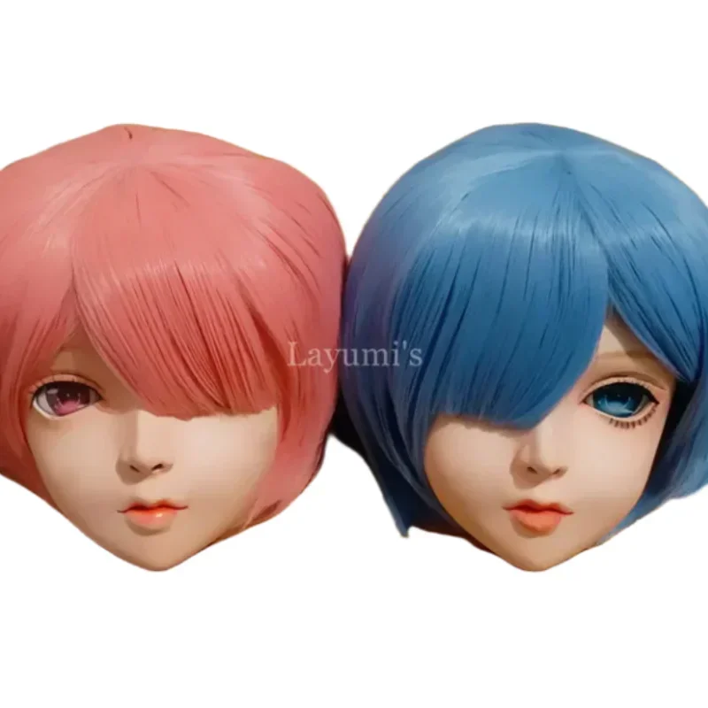 (NEW-30) Handmade Full Head Silicone Mask Masquerade Crossdresser Doll Japan Cartoon Kigurumi Cosplay Masks Anime Girl