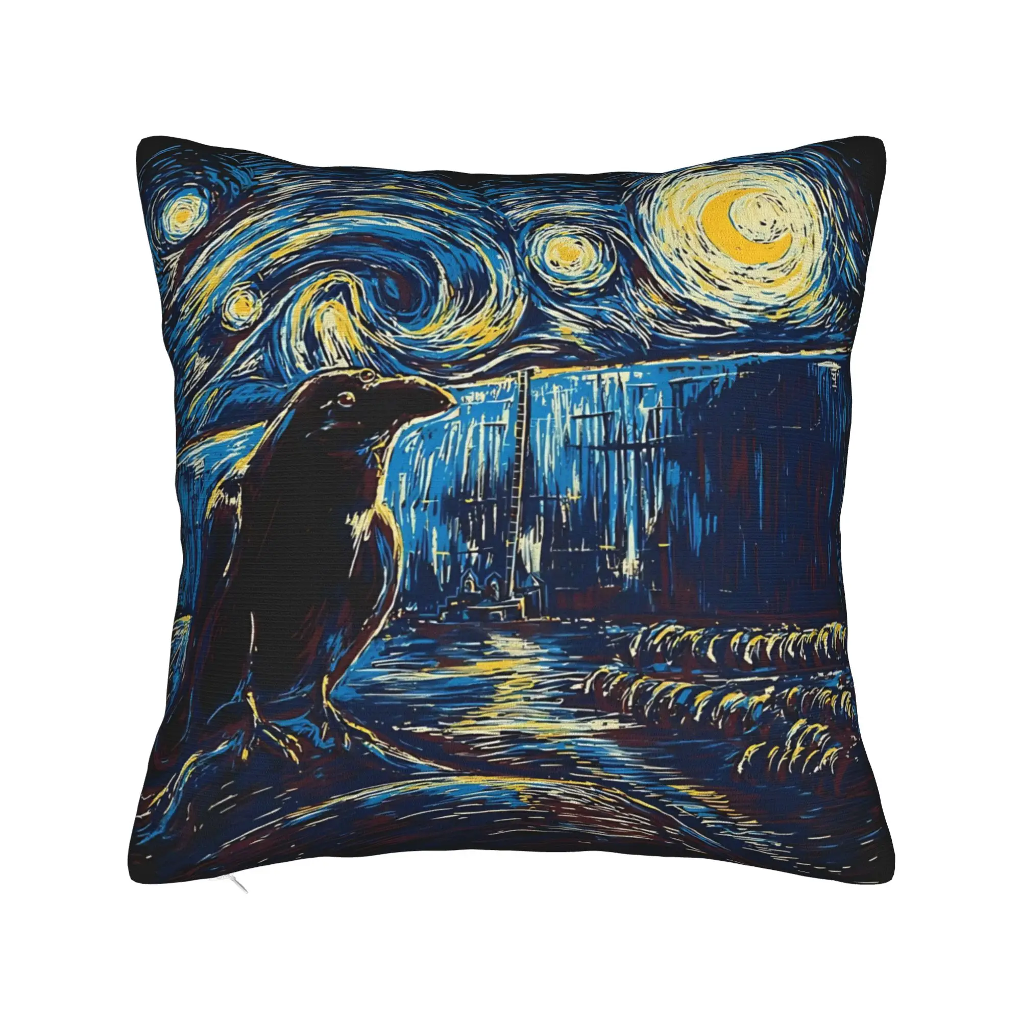 Starry Night's Watch Square Pillow Case  Cushion Cover Customized Polyester Decorative Pillowcase for Home 45x45cm