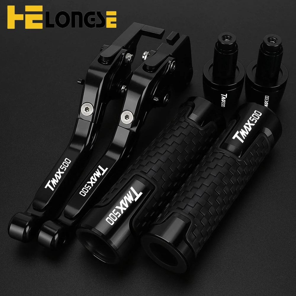 

For YAMAHA TMAX500 TMAX T-MAX 500 2008-2016 2017 2018 T-MAX500 Motorcycle Adjustable Brake Clutch Levers Handlebar Grips End