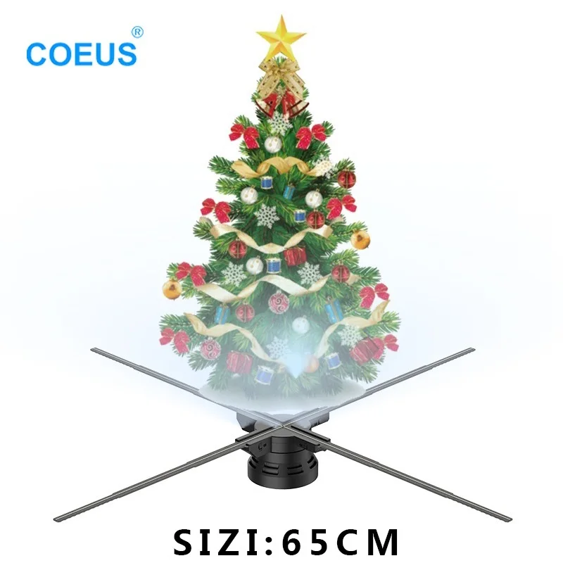 COEUS 65CM 4 Blades Advertising Display Technology Holographic LED Fan Billboard 3D Hologram Pictures Video Technology Projector