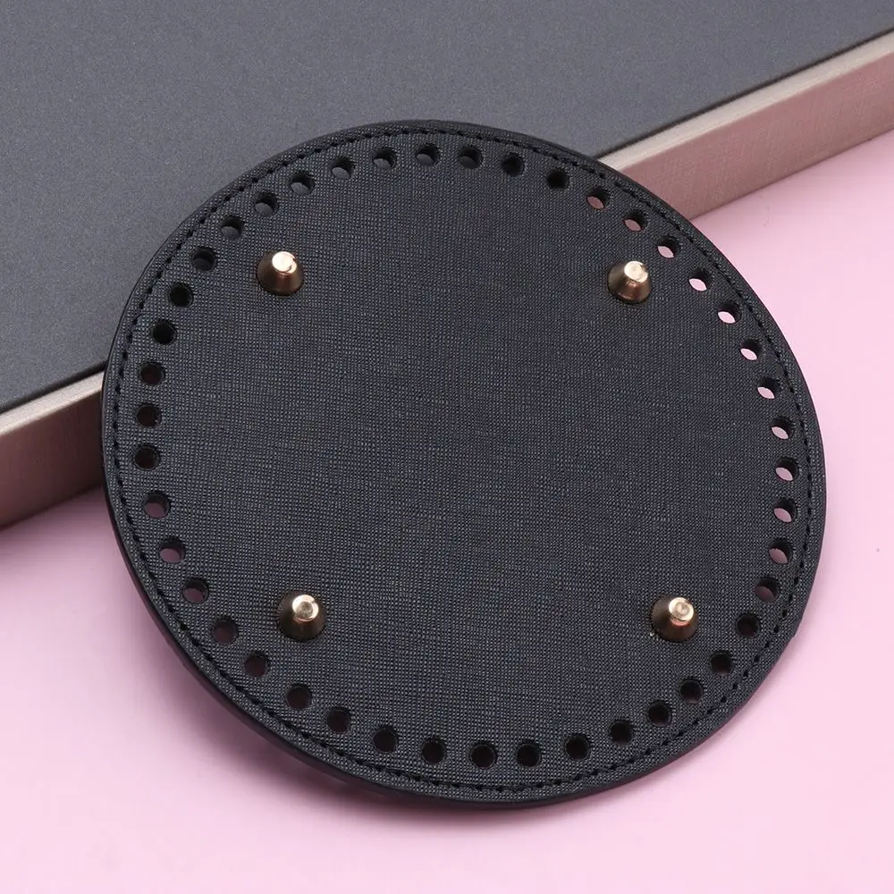 Oval DIY Crochet Bag Handmade Bottom PU leather Bag Accessories for Knitted Bag Long Bag Bottom