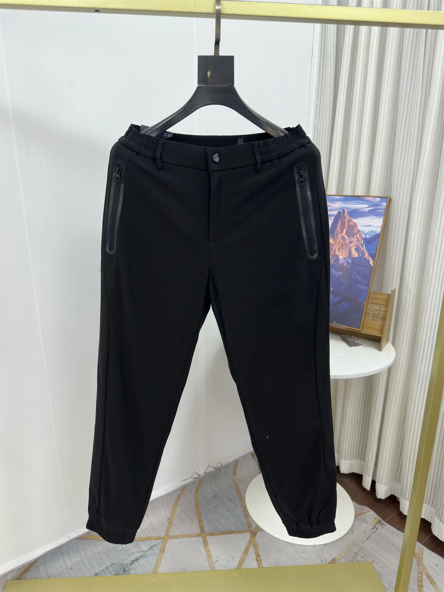 

Men's Winter Thiened Outdoor Warmth down Pants Casual Pants Far Infrared Heating Cuffed Leisure Trousers Hong Da Brand