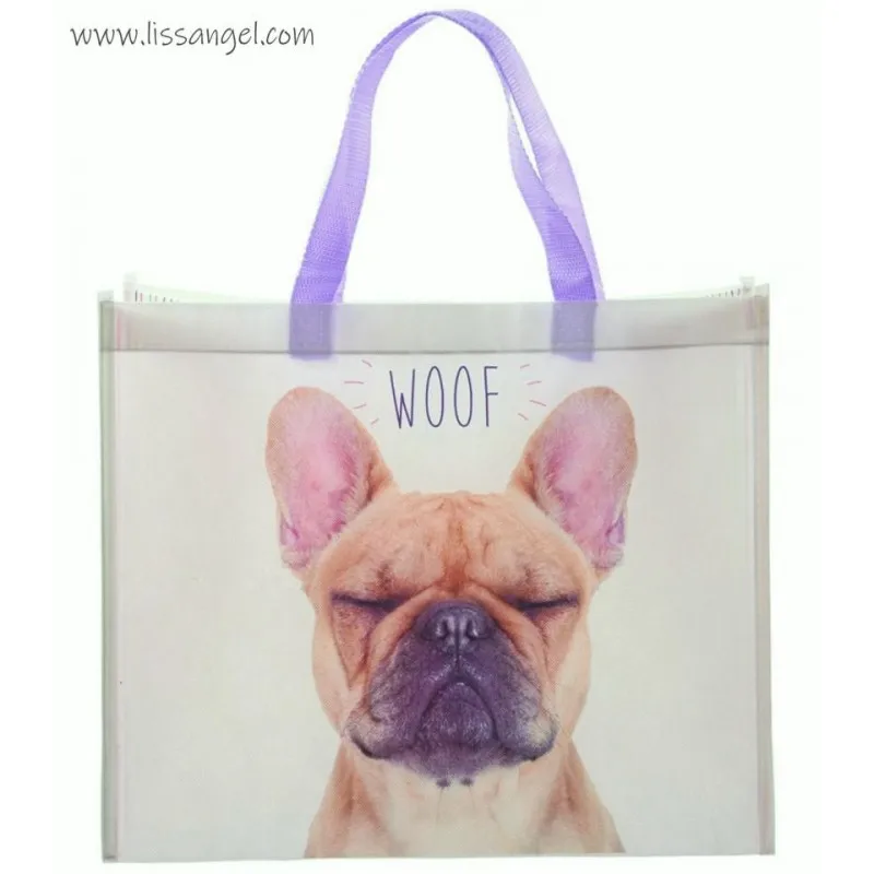 Shopping Bag Resistant and Reusable - Dog French Bulldog