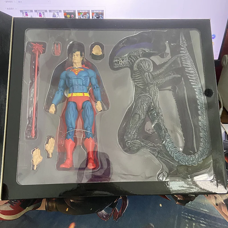 

Neca Супермен Batman VS Alien Xenomorph NYCC 2019 Фигурка Брюса Уэйна Аниме Коллекционная модель игрушки Рождественский подарок 2 шт./компл.